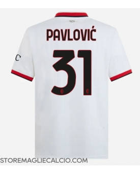 AC Milan Strahinja Pavlovic #31 Maglia Gara Trasferta Repliche 2024-25
